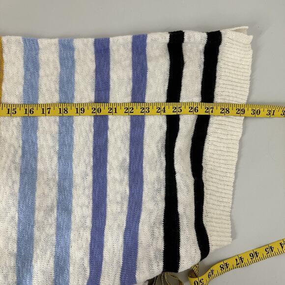 Talbots Sweater Womens 2X Striped Multicolor Knit Pull Over Light Weight Rainbow - Picture 11 of 13